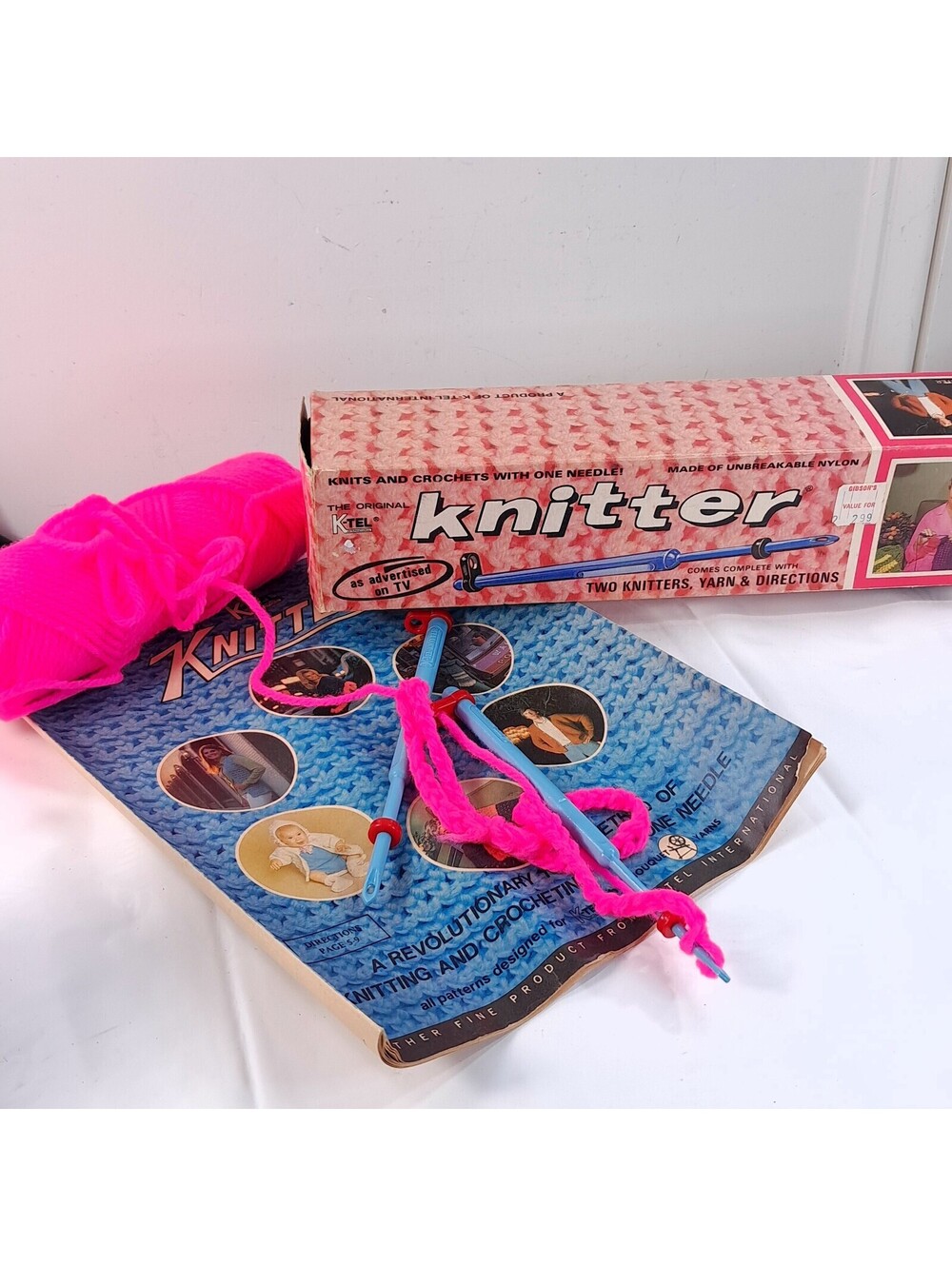 Vintage The Original K-Tel Knitter Box instructions As Seen TV P1-660 knitting